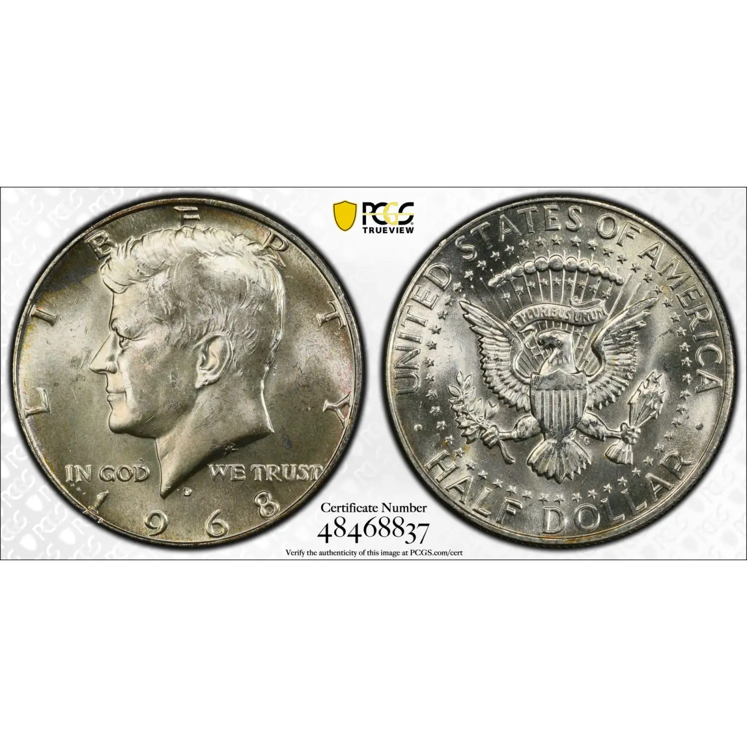 1968-D Kennedy Half Dollar PCGS MS-64