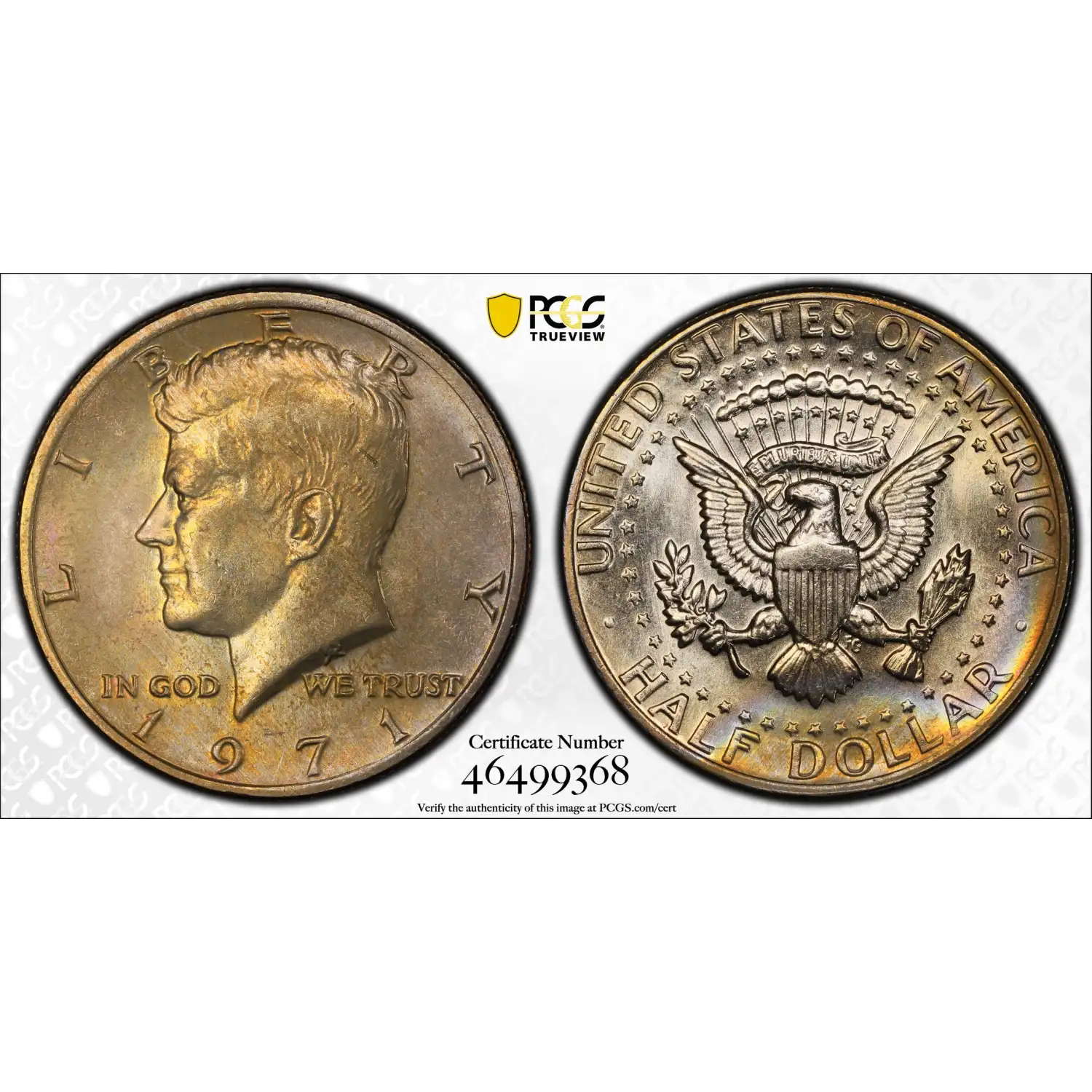 1971 Kennedy Half Dollar PCGS MS-64