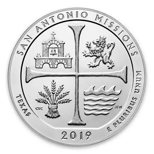 2019 5 oz Silver America the Beautiful San Antonio Missions (2)