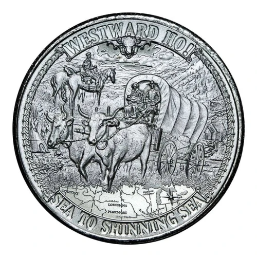 2020 Frontiers 1 oz Silver Round - Westward Ho (3)