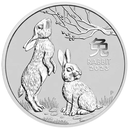 2023 1/2oz Australian Perth Mint Silver Lunar Series III: Year of the Rabbit (2)