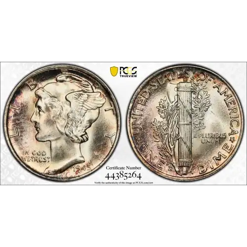 Dimes---Winged Liberty Head or Mercury 1916-1945 -Silver- 1 Dime (2)