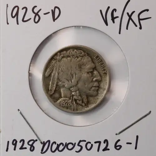 Nickel Five Cent Pieces-Indian Head or Buffalo