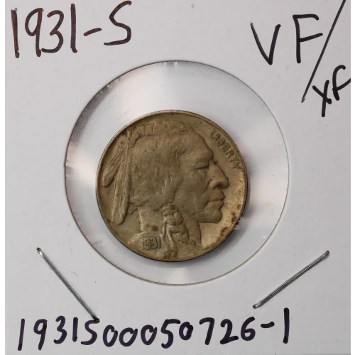Nickel Five Cent Pieces-Indian Head or Buffalo