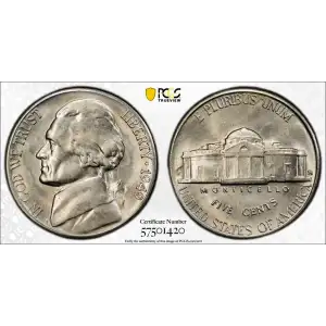 Nickel Five Cent Pieces-Jefferson