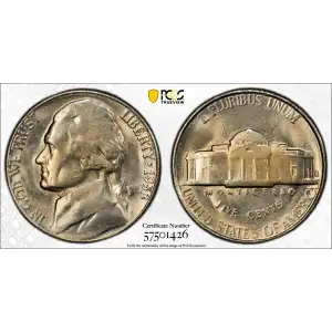 Nickel Five Cent Pieces-Jefferson