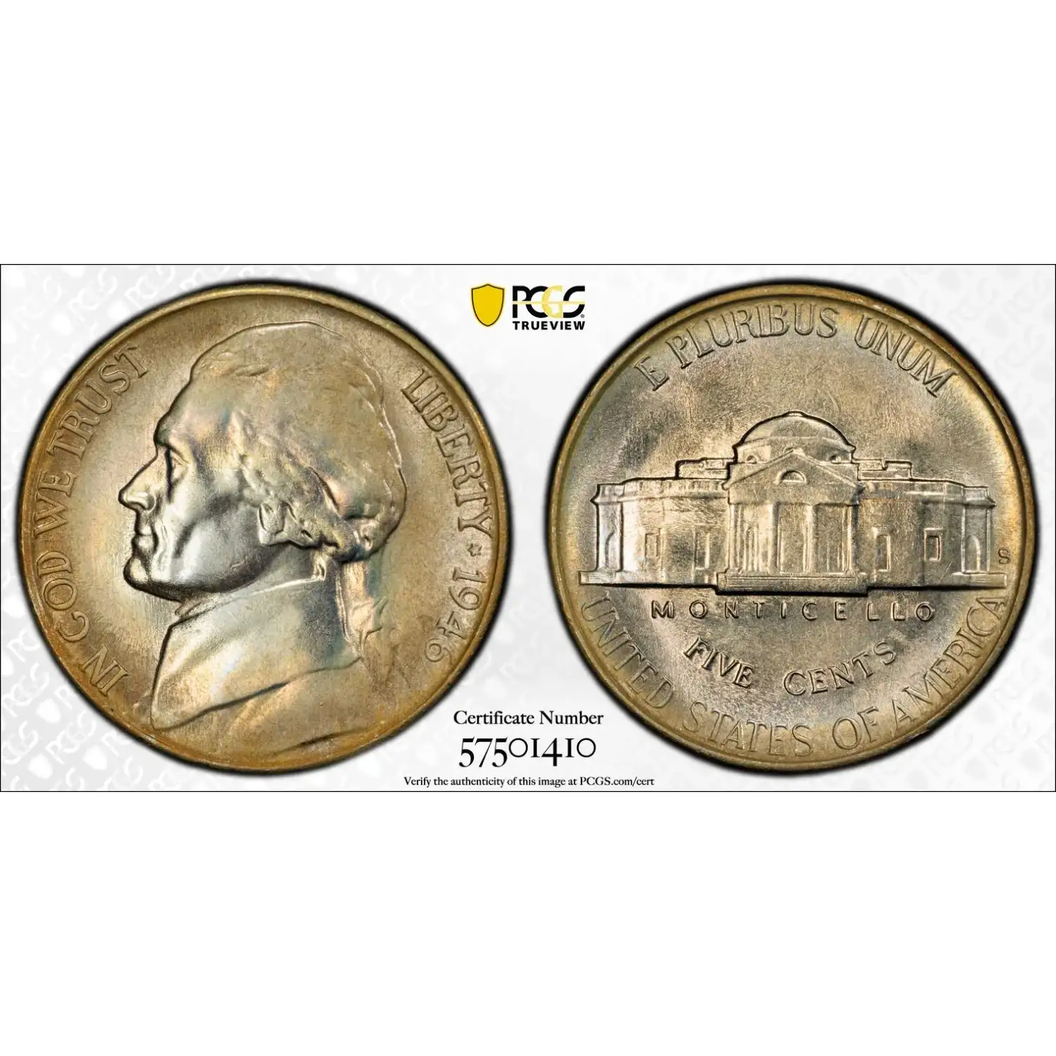 1946-S Jefferson Nickel PCGS MS-65