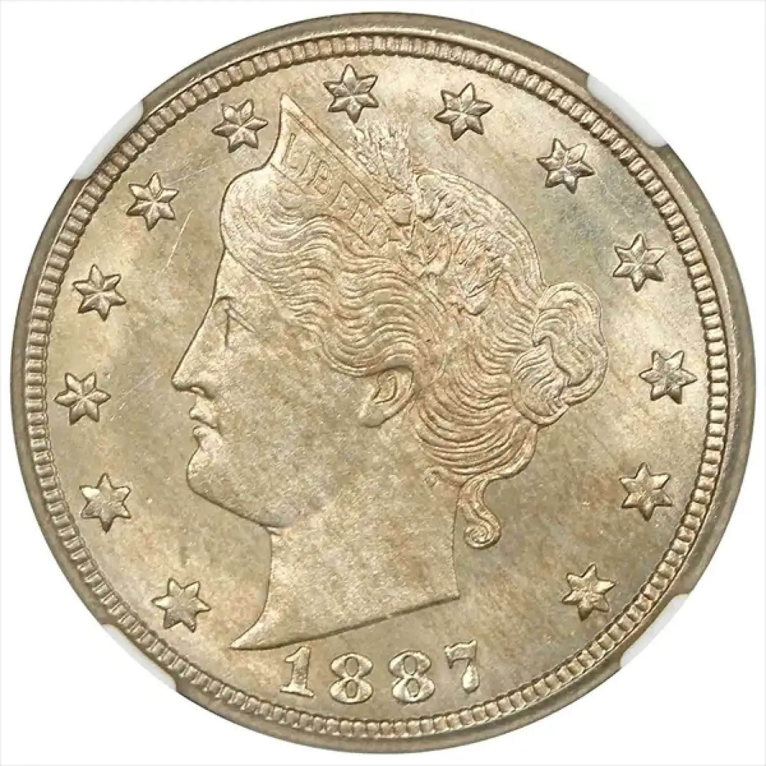 1887 Liberty Nickel NGC MS-66