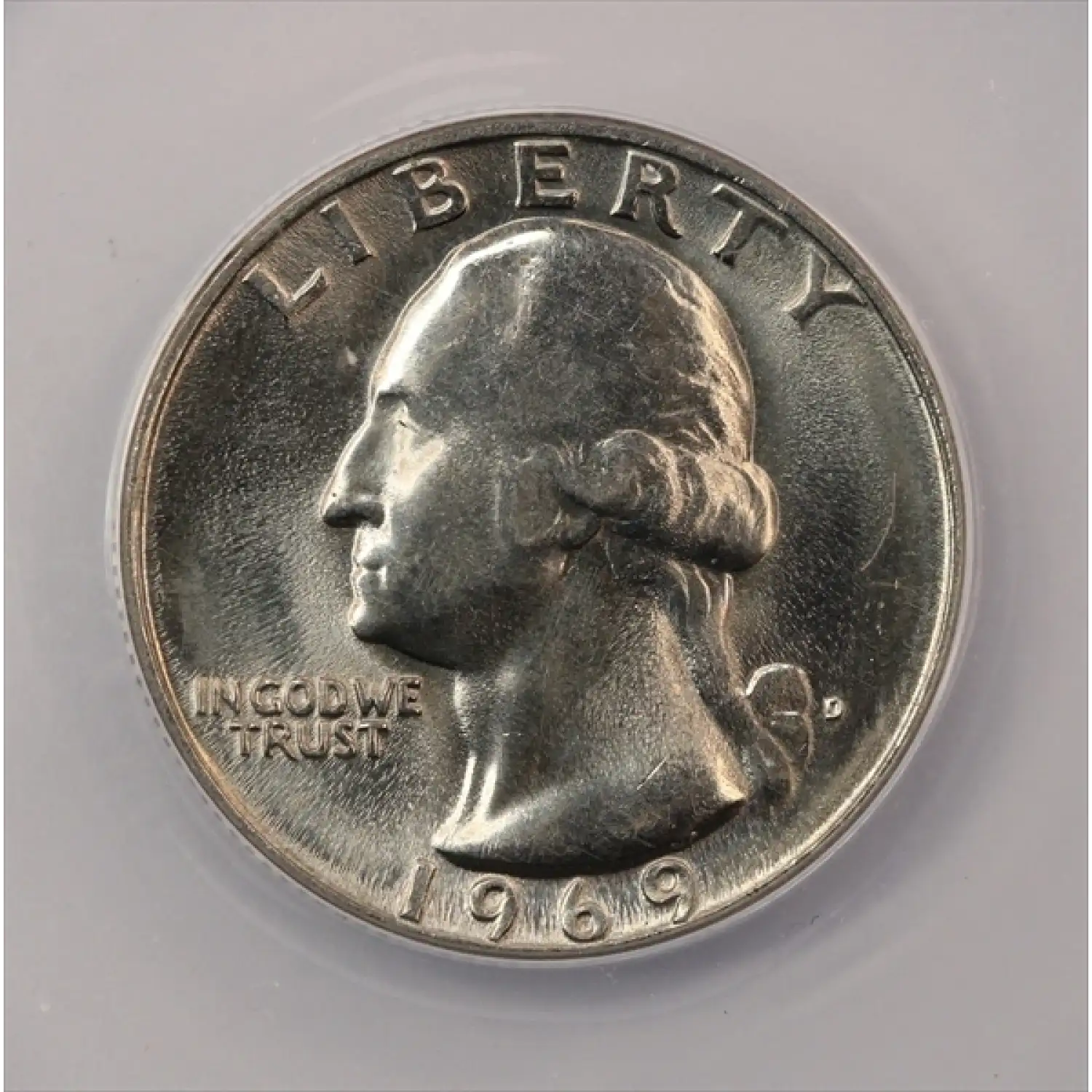 1969-D Washington Quarter ANACS MS-65