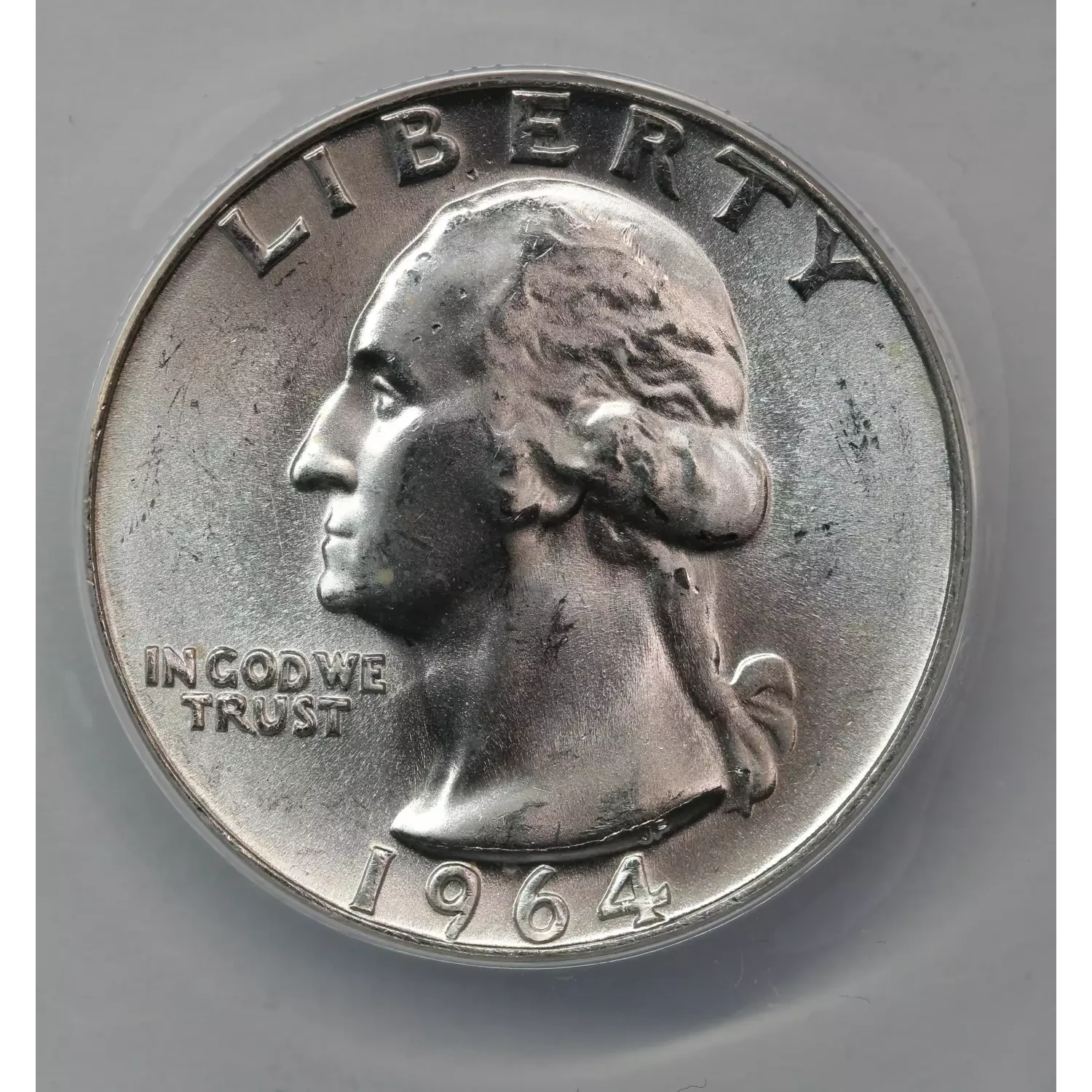 1964-D Washington Quarter ANACS MS-66