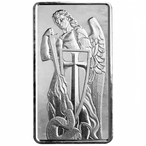 Scottsdale Mint 10 oz Archangel Michael Silver Bar (2)