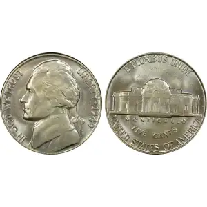 Nickel Five Cent Pieces-Jefferson