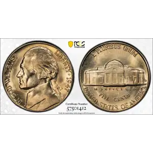 Nickel Five Cent Pieces-Jefferson