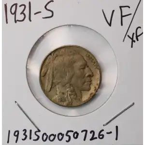 Nickel Five Cent Pieces-Indian Head or Buffalo