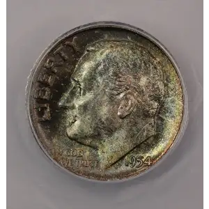 1954 Roosevelt Dime ANACS MS66